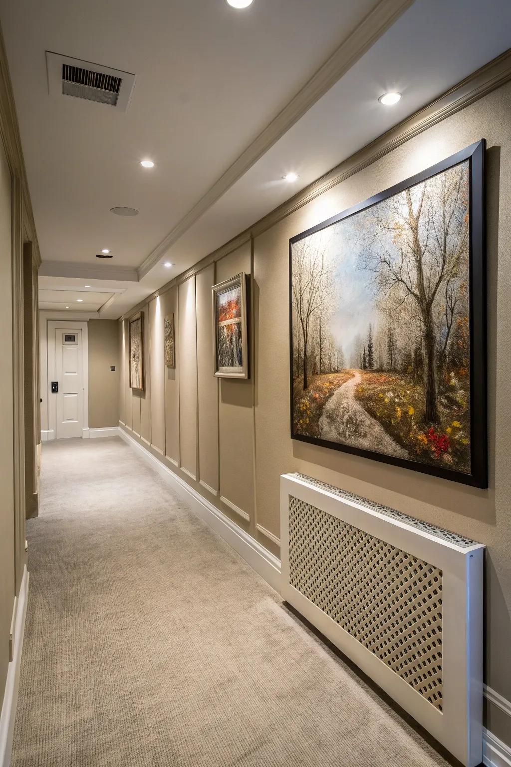 A striking piece of artwork cleverly disguising utility access.