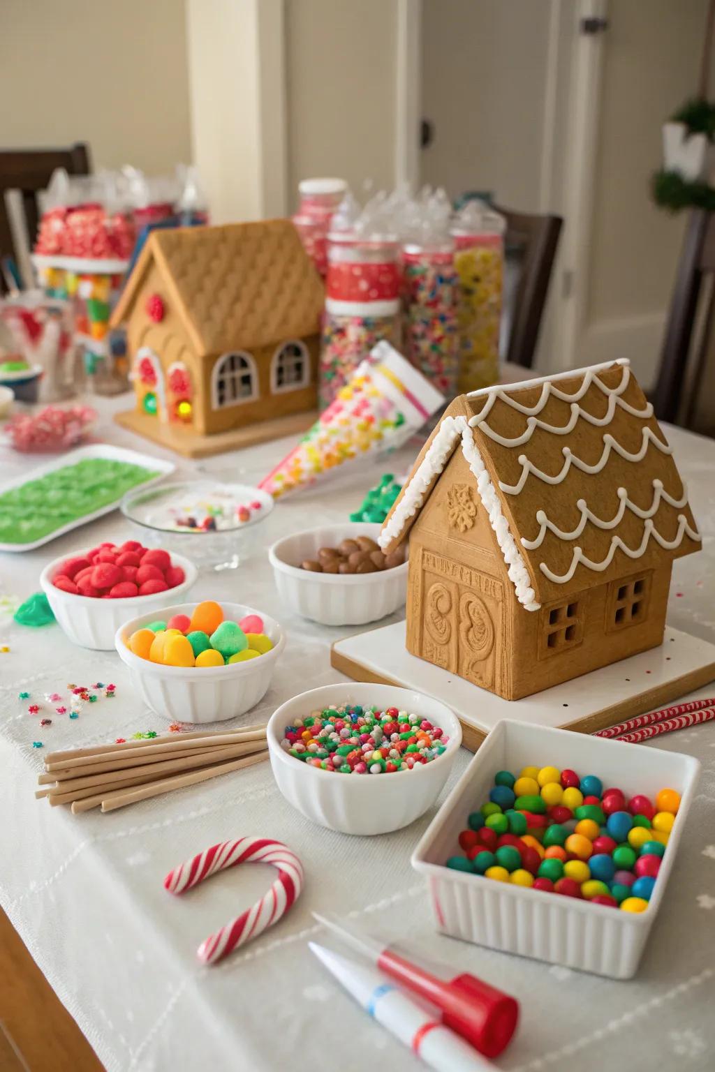 Indulge in ingenuity through a Gingerbread Cottage decorating social.