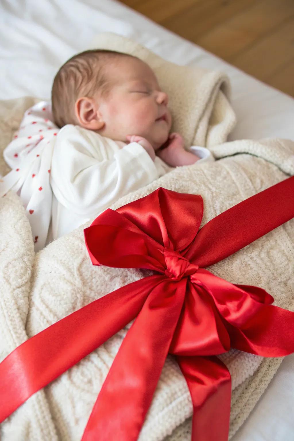 Your baby is the greatest present of all, enfolded having affection.