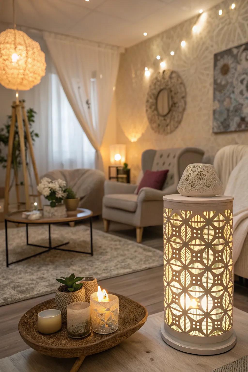 Accent lighting can create focus.