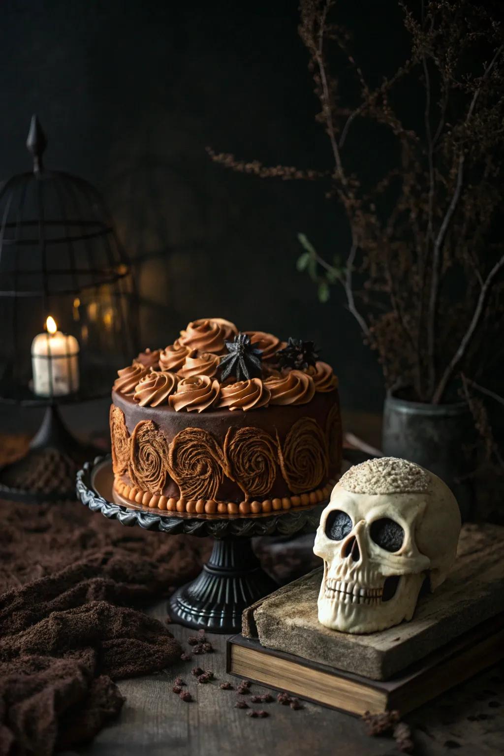 A sinister cranium cake that's equally chilling and delicious.