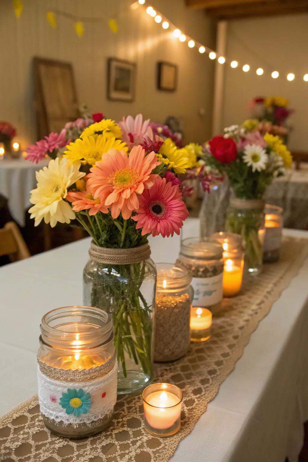 Jars bring countryside elegance to your décor.