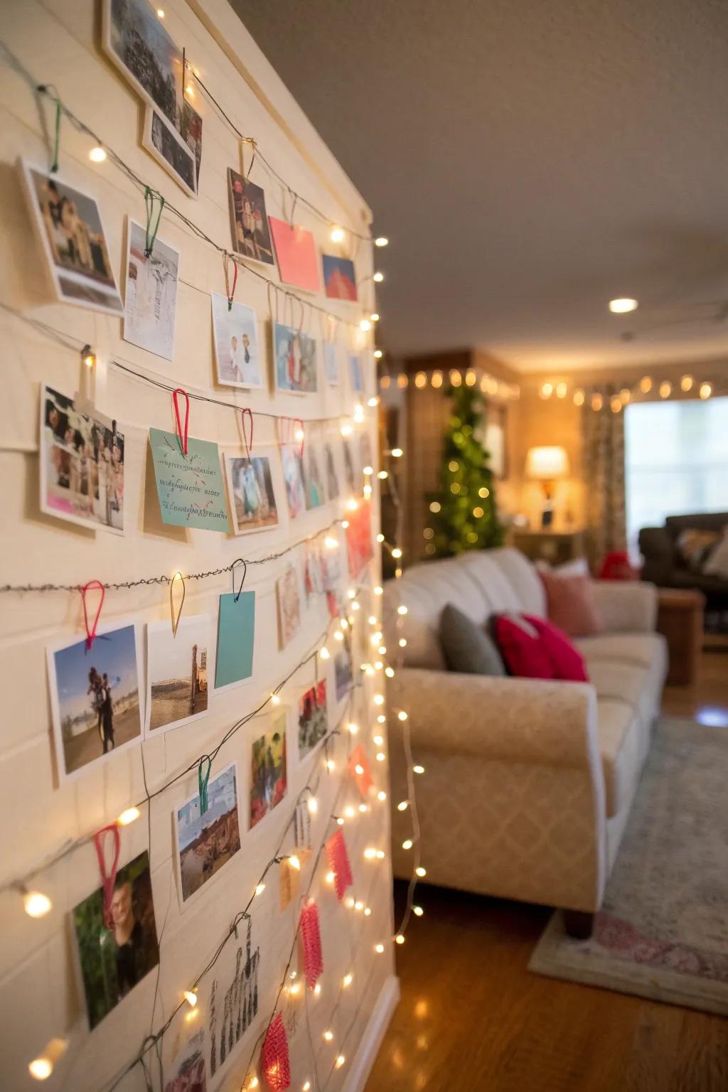 A heartfelt remembrance display capturing messages from loved ones