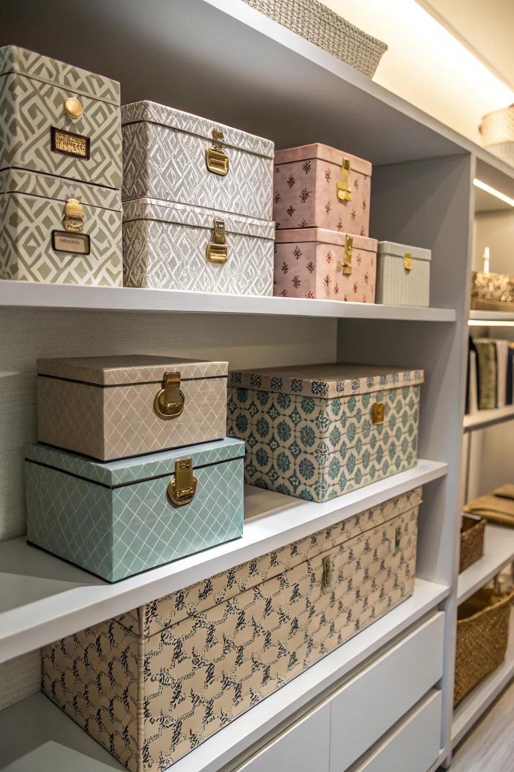 Ornamental boxes combine function and flair.