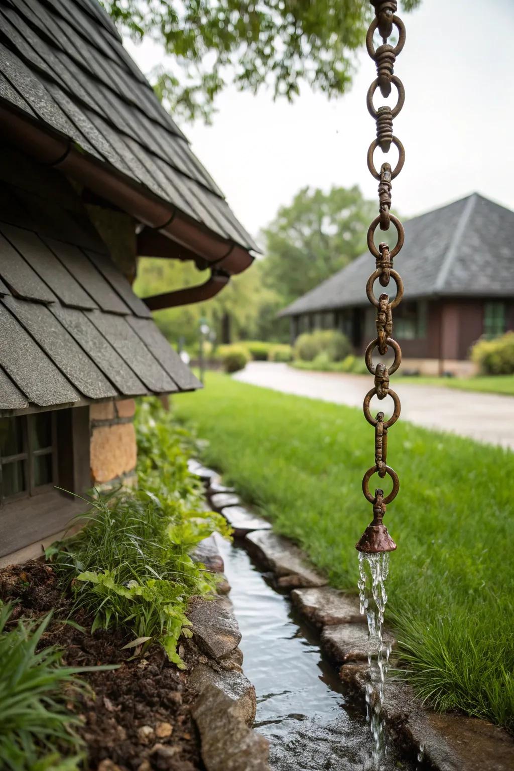 Water chains guide water.