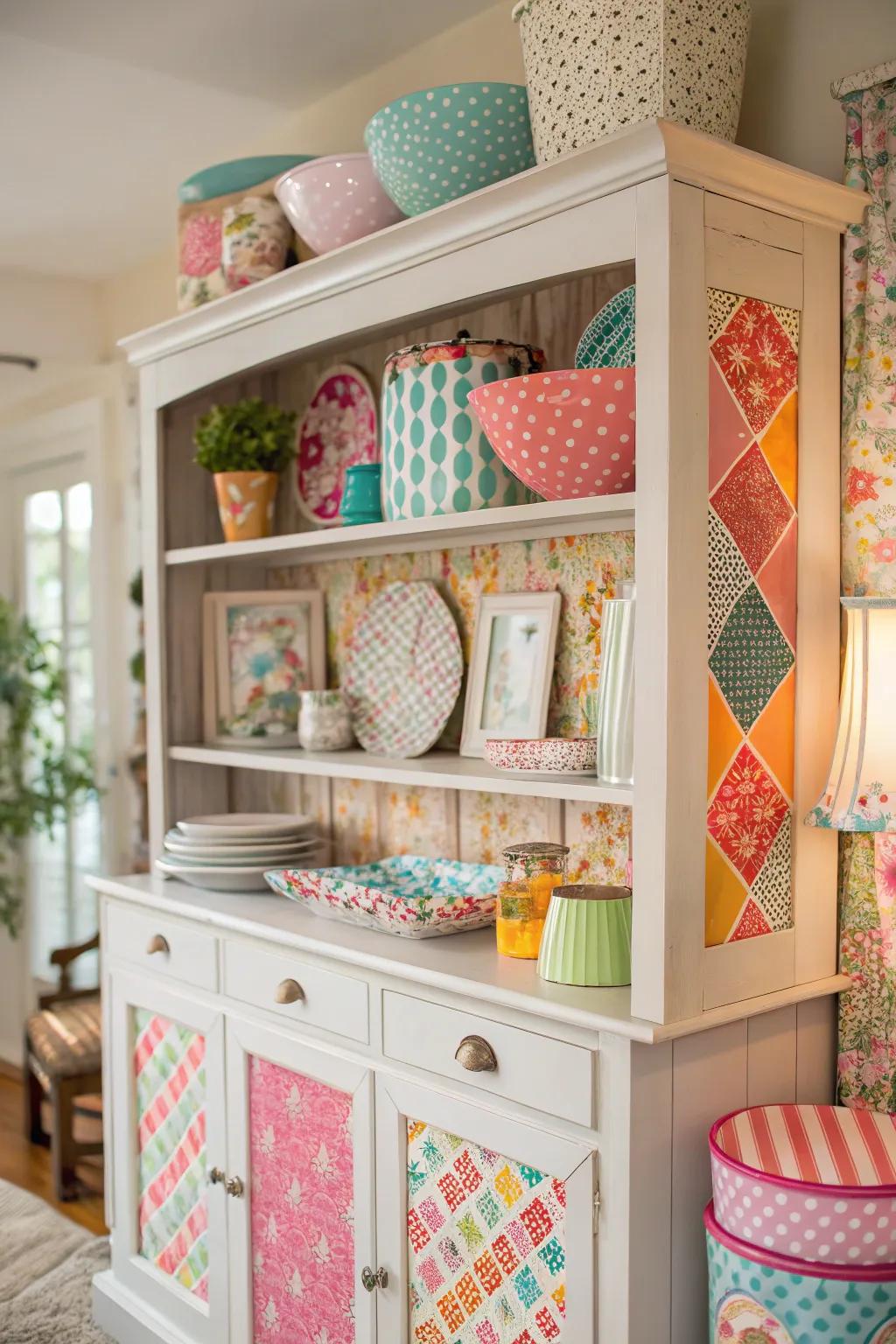 An eclectic mix of styles creates a boho-chic vibe.