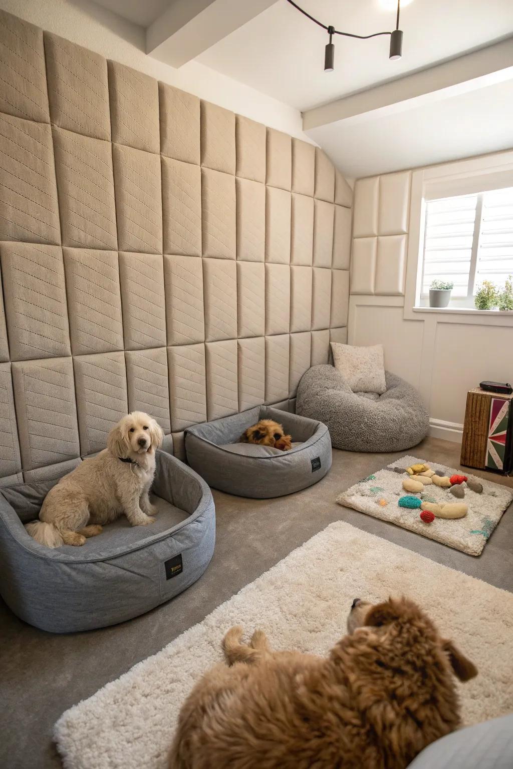 A serene sound-insulated refuge tailored for your furry companion.