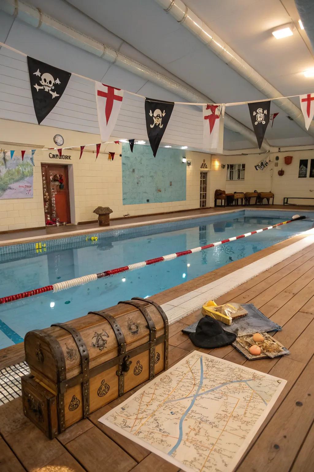 Embark on a thrilling pirate adventure with themed décor and activities.