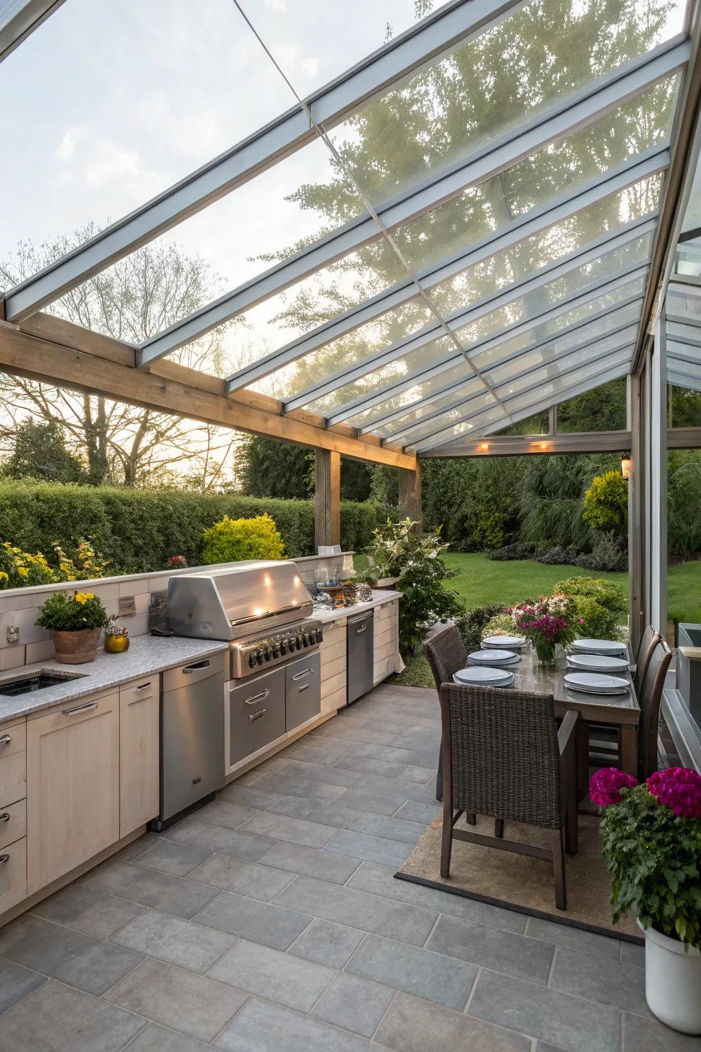 Appreciate the advantages of sunlight through protective polycarbonate panels.