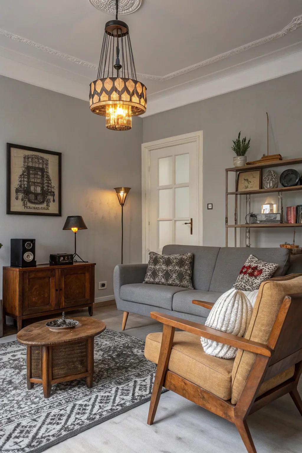 Blending old and new design components yields a dynamic and unique space.