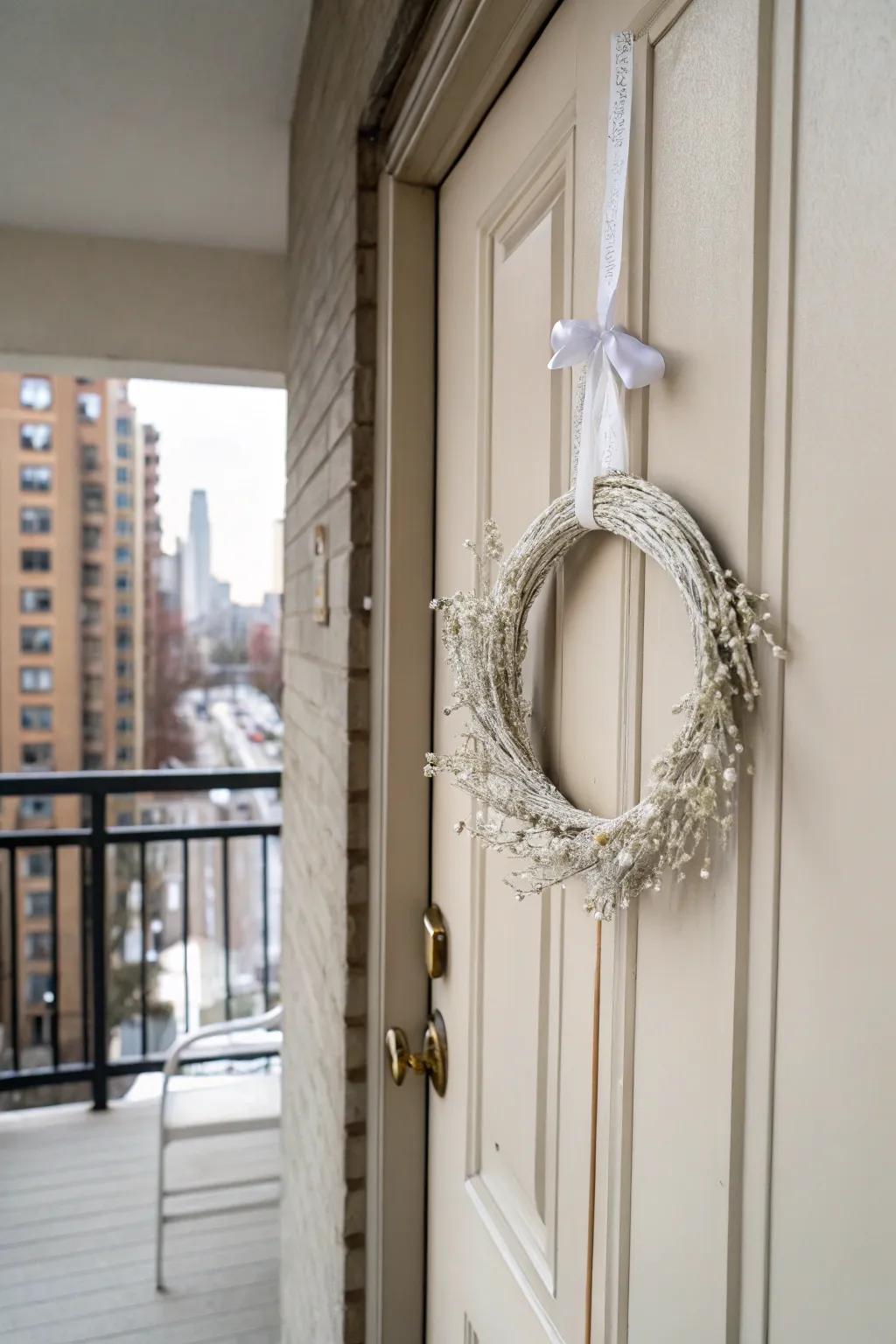 Minimalist white garlands provide a polished and elegant winter aesthetic.