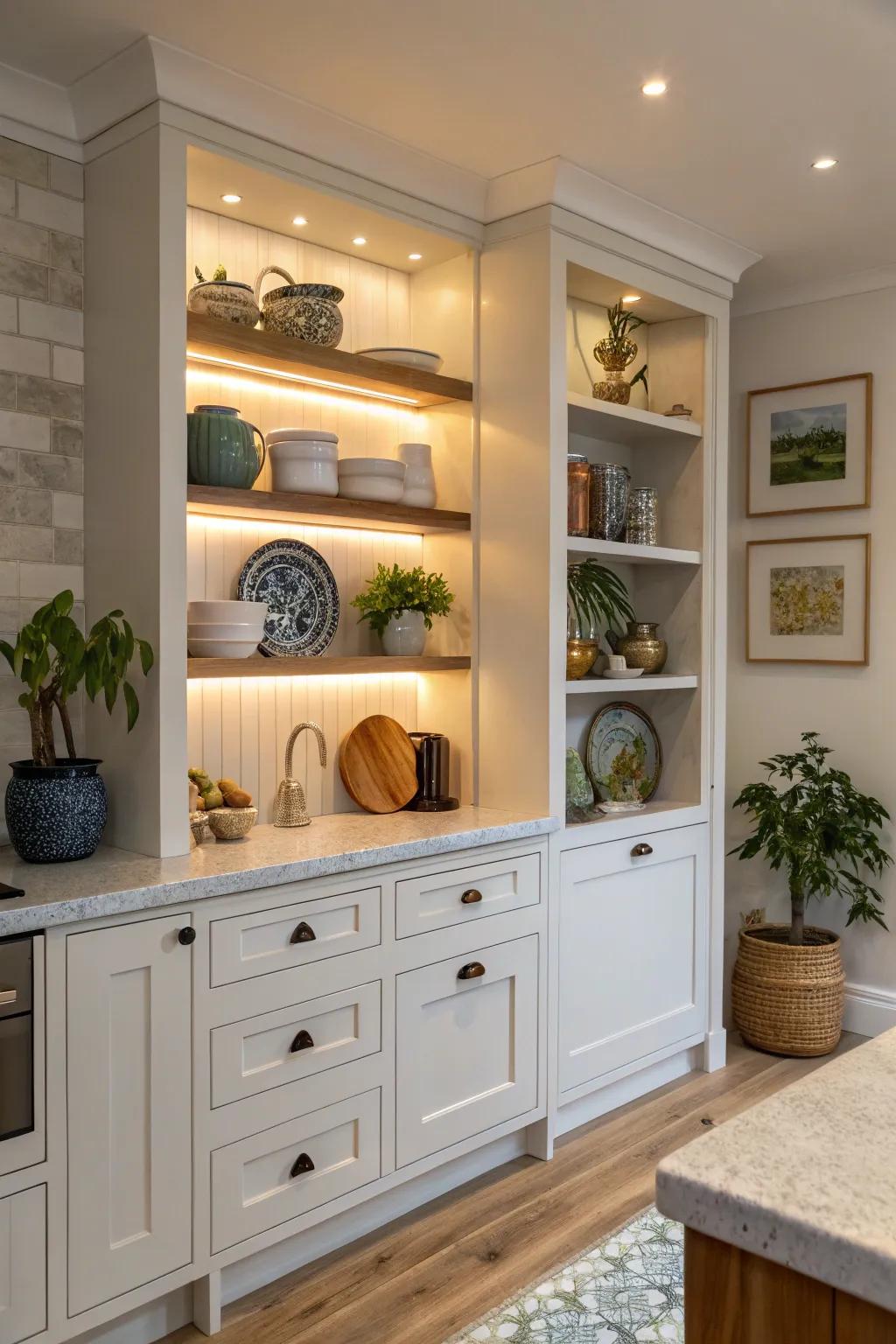 Seamless and stylish built-in shelves for a custom look.