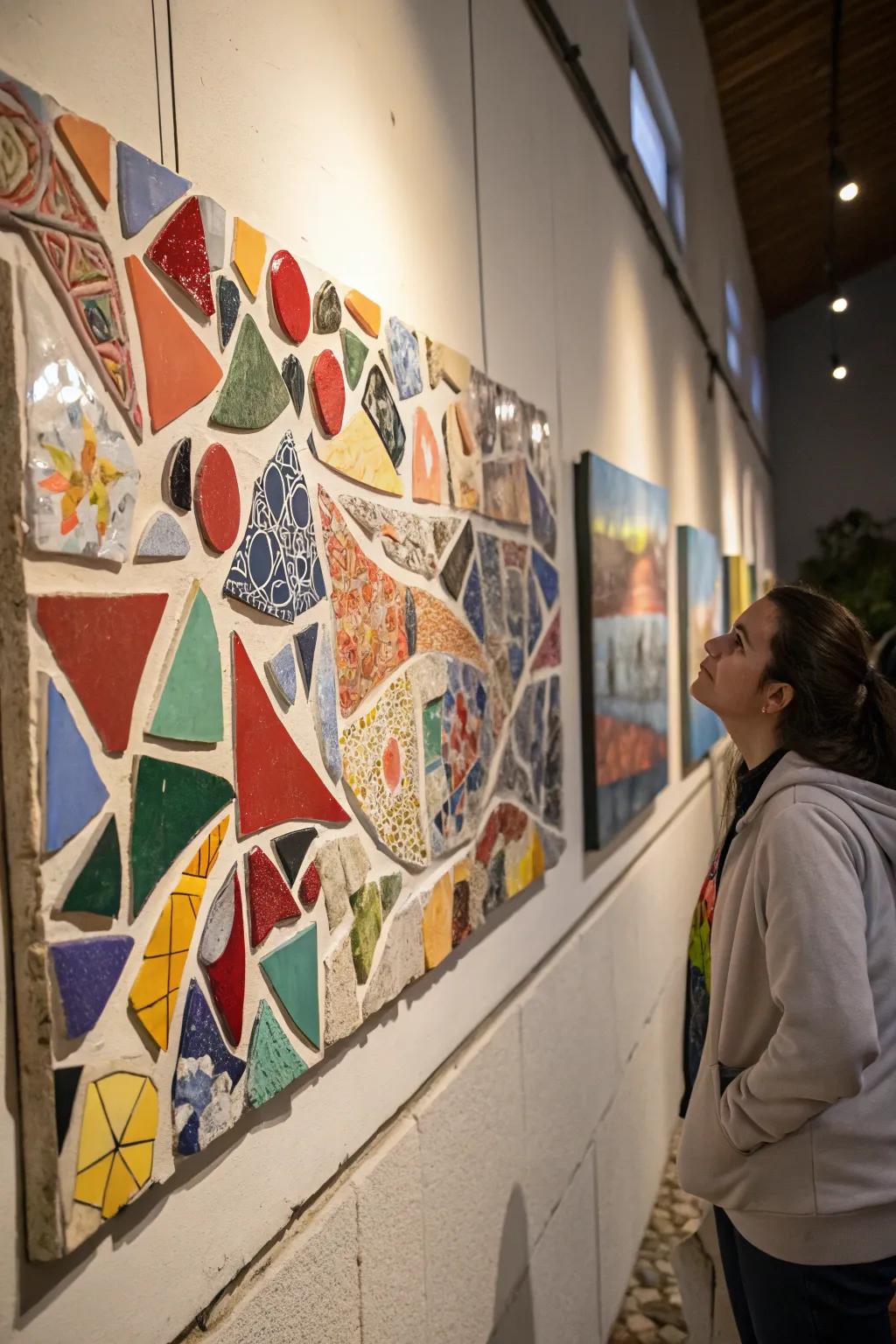 A vibrant composition from plate pieces, symbolizing a journey of transformation.