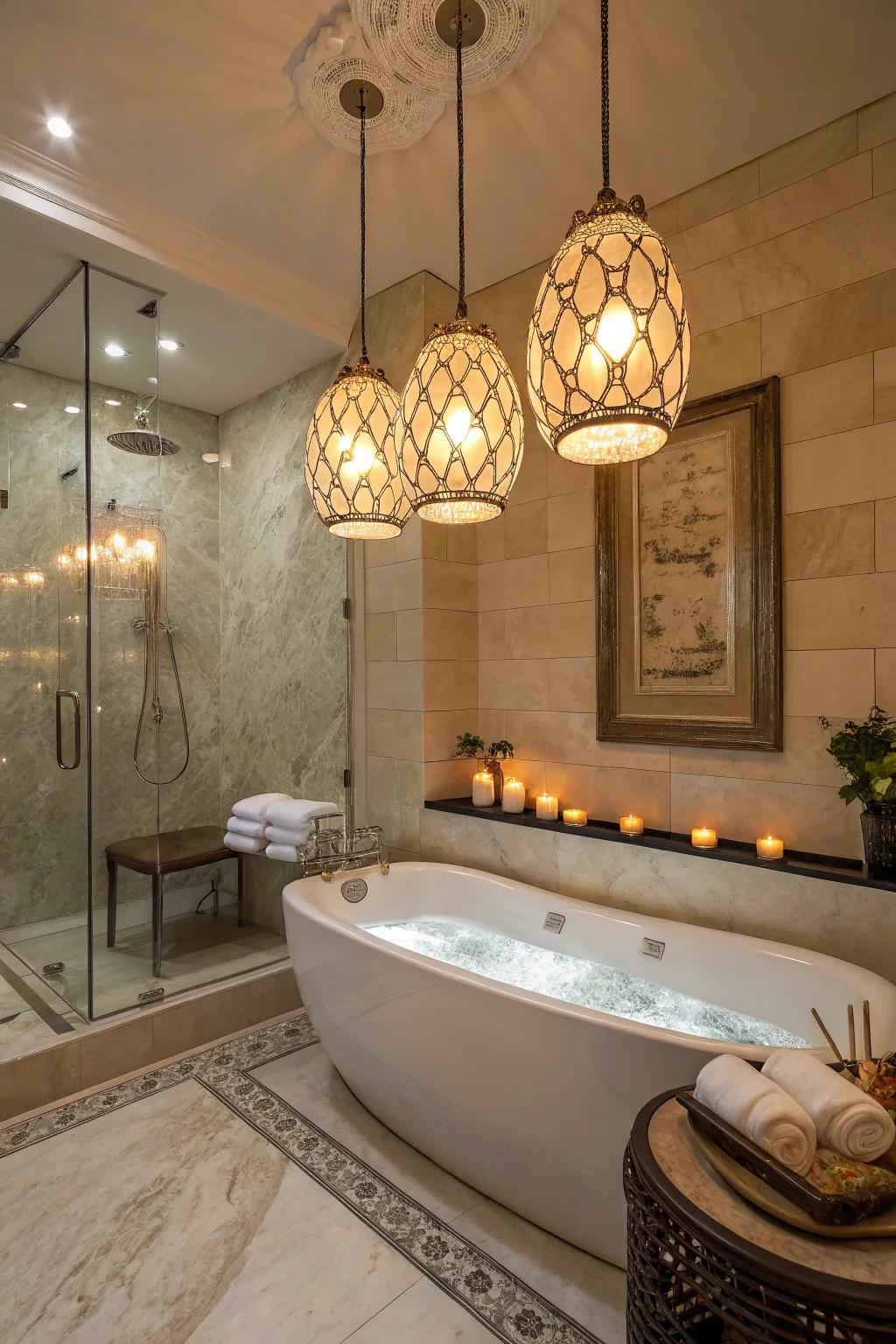 Unexpected lighting spots add a touch of luxury to any space.