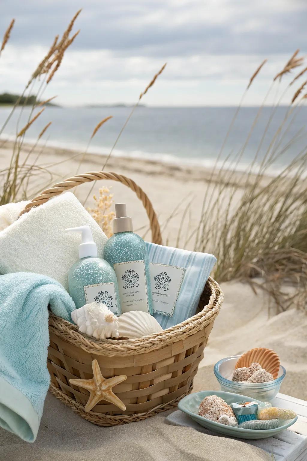 Coastal Breeze Basket: A touch of the coast for ultimate relaxation.