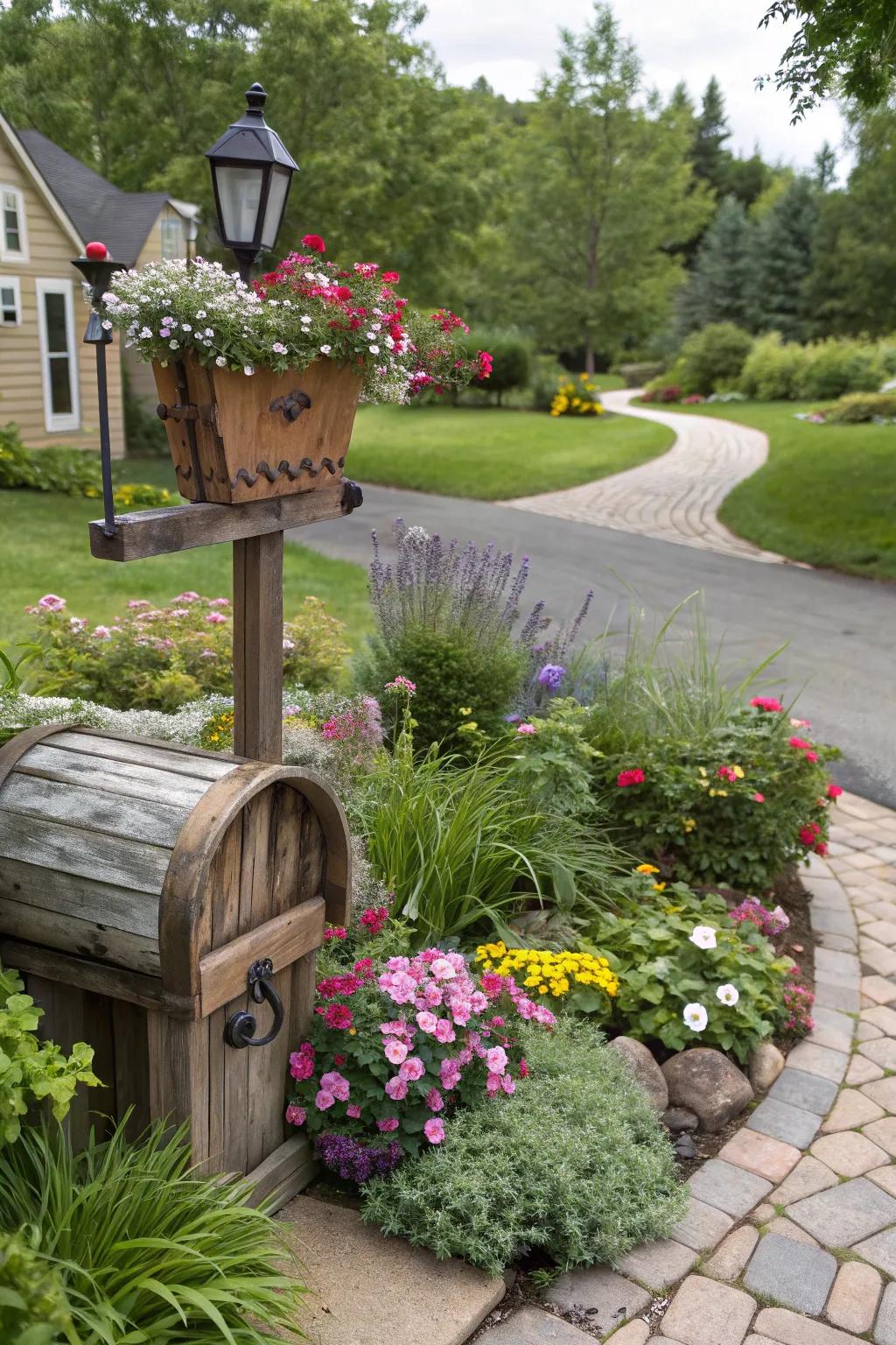 Dwelling garden charm brings timeless beauty and coziness to your mailbox.