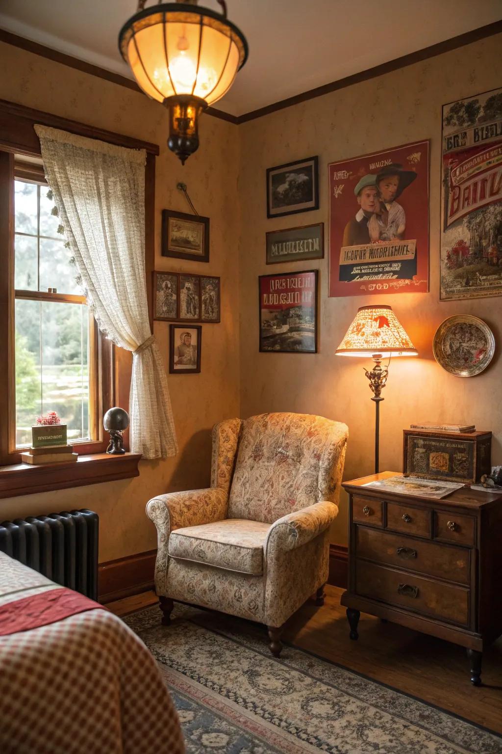 Vintage discoveries infuse persona and dimensionality into the decor.