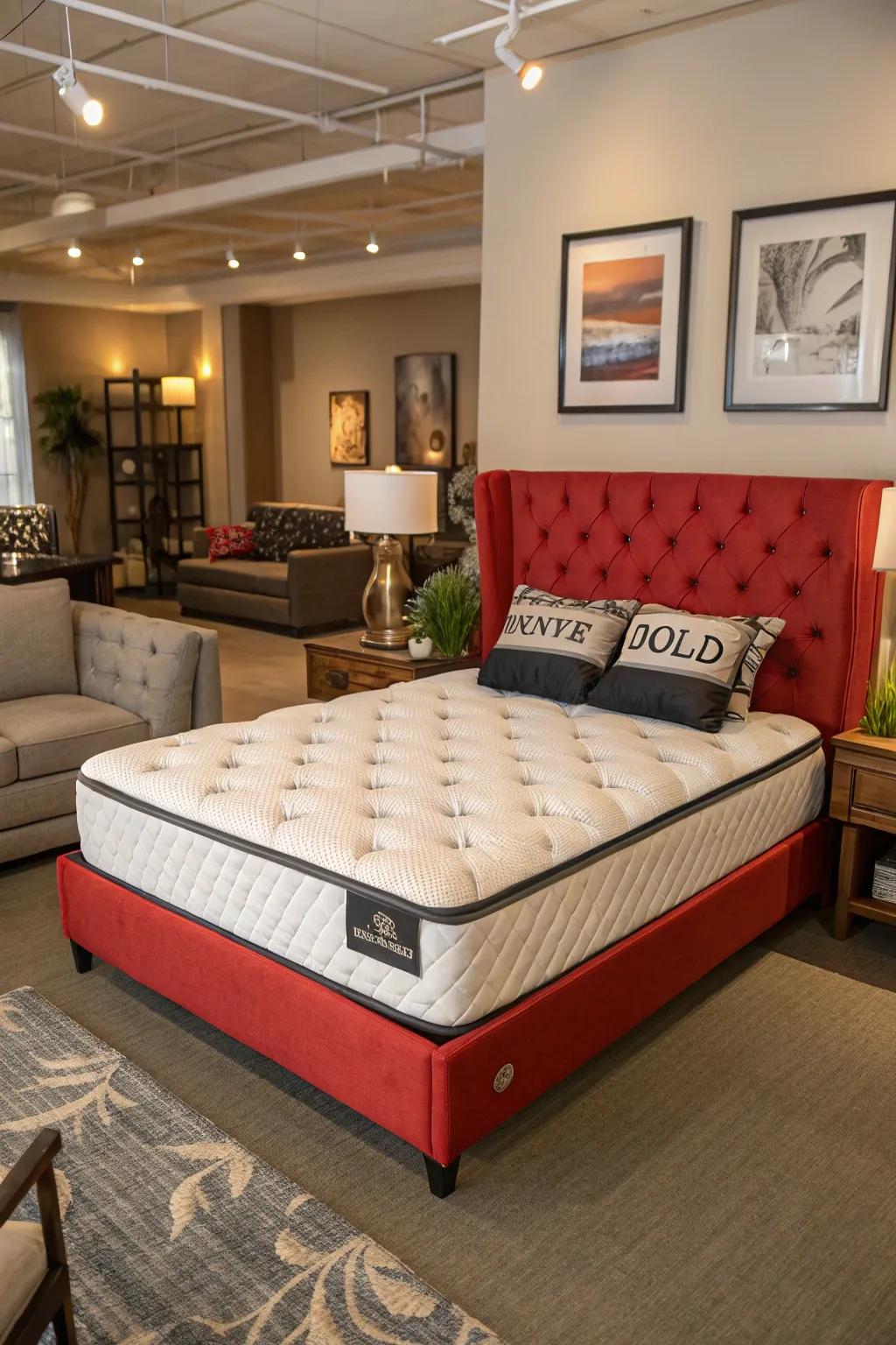 Add character to your space with a statement bed end.