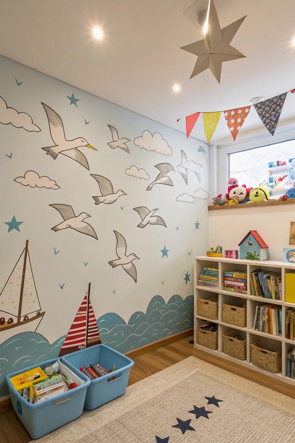 Paper vessels morph into fliers, honoring dreams and exploration.