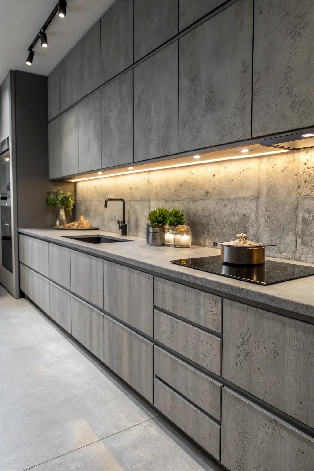 Introduce an industrial advantage with concrete elements.