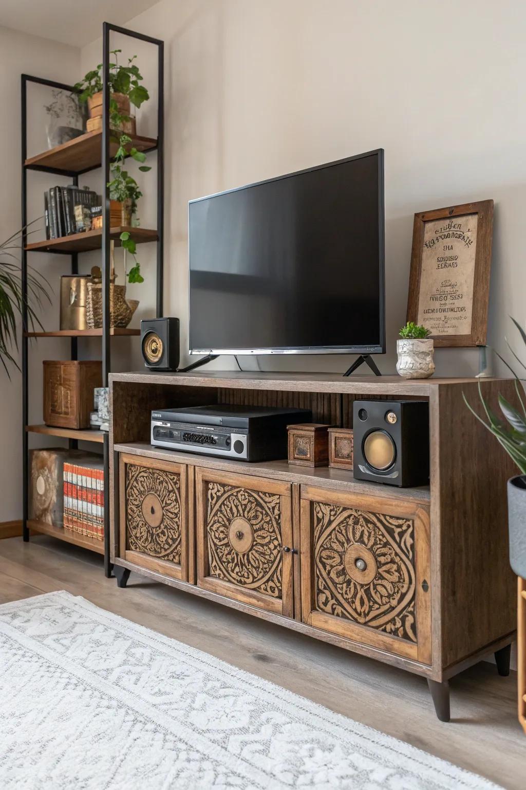 Variety of styles creating a unique space.