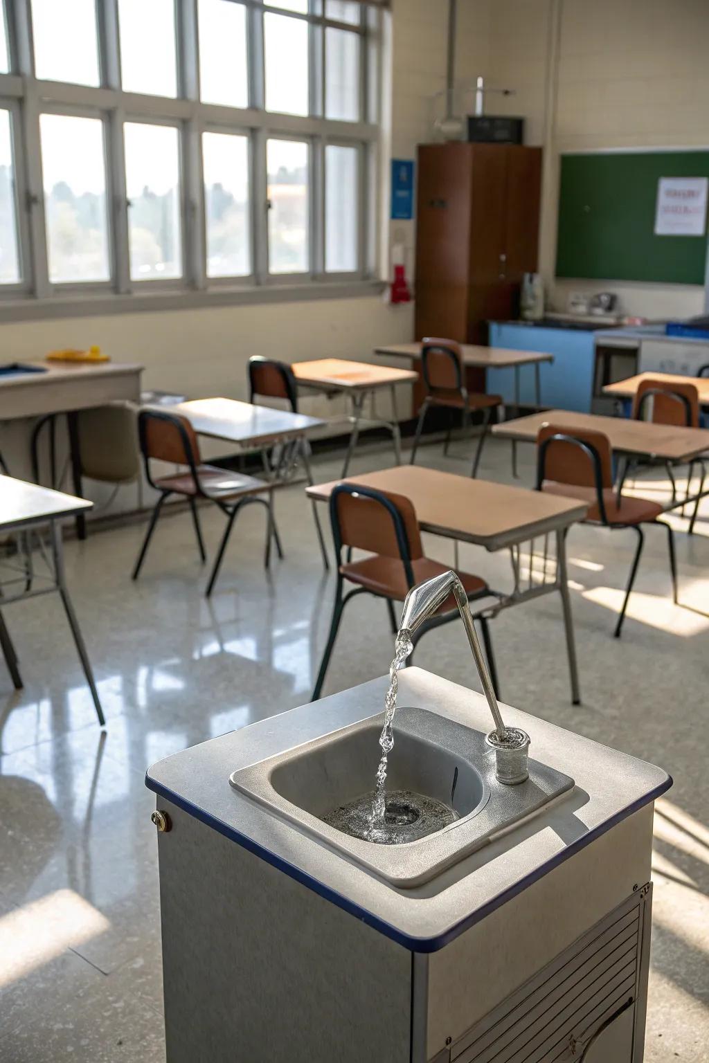 A calming auditory experience is introduced by water elements.