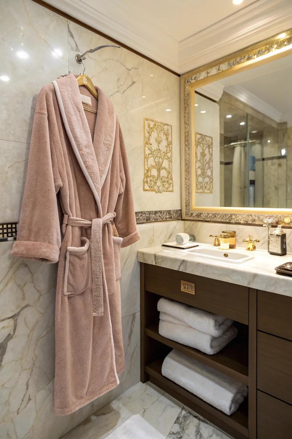 Relax in style with a sumptuous gown.