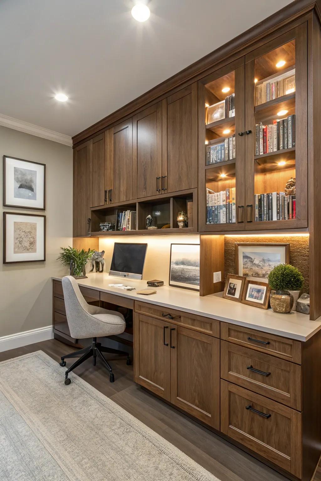 Personalize your area using bespoke cabinetry.