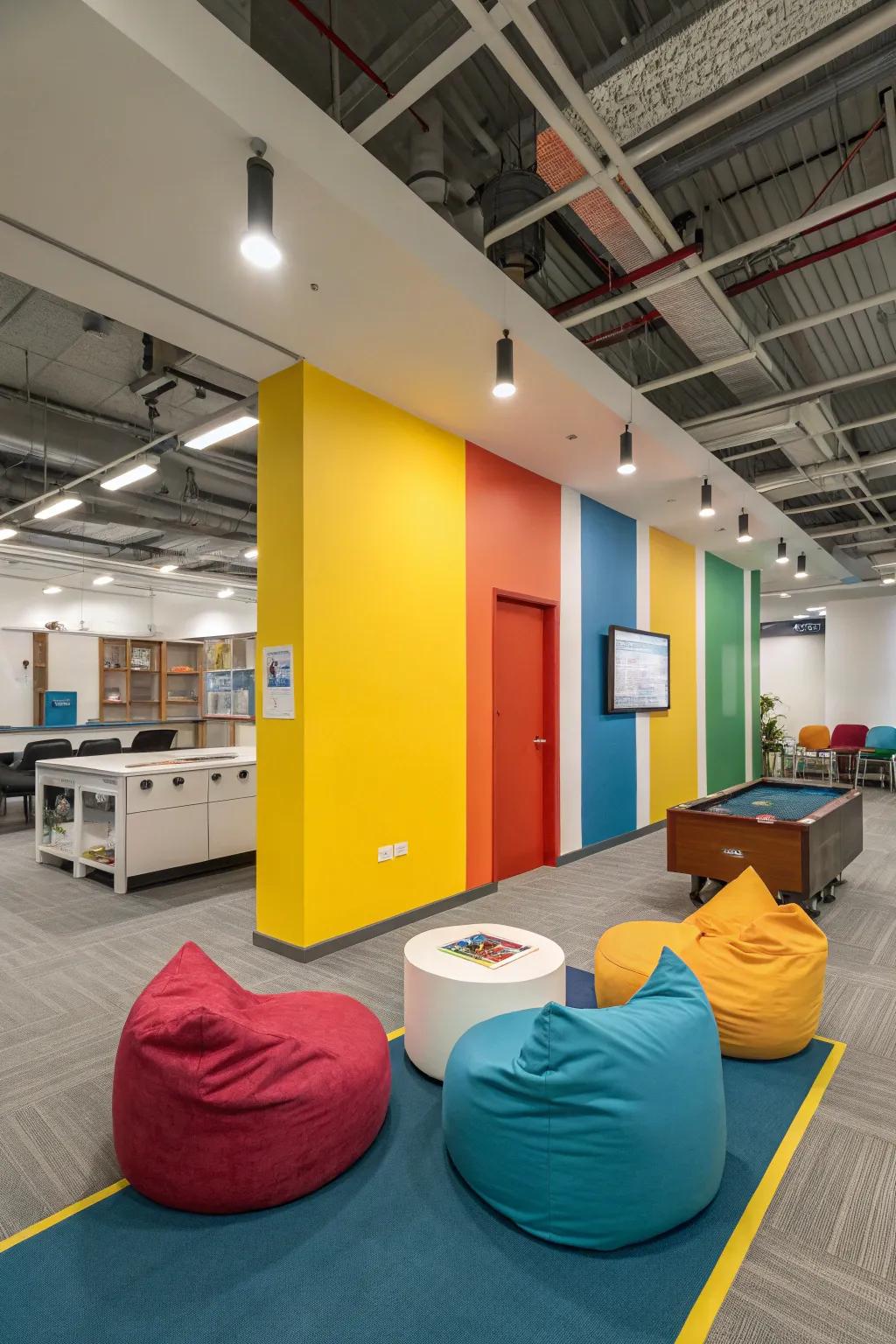 Smart use of color to pep up and call out your game room.