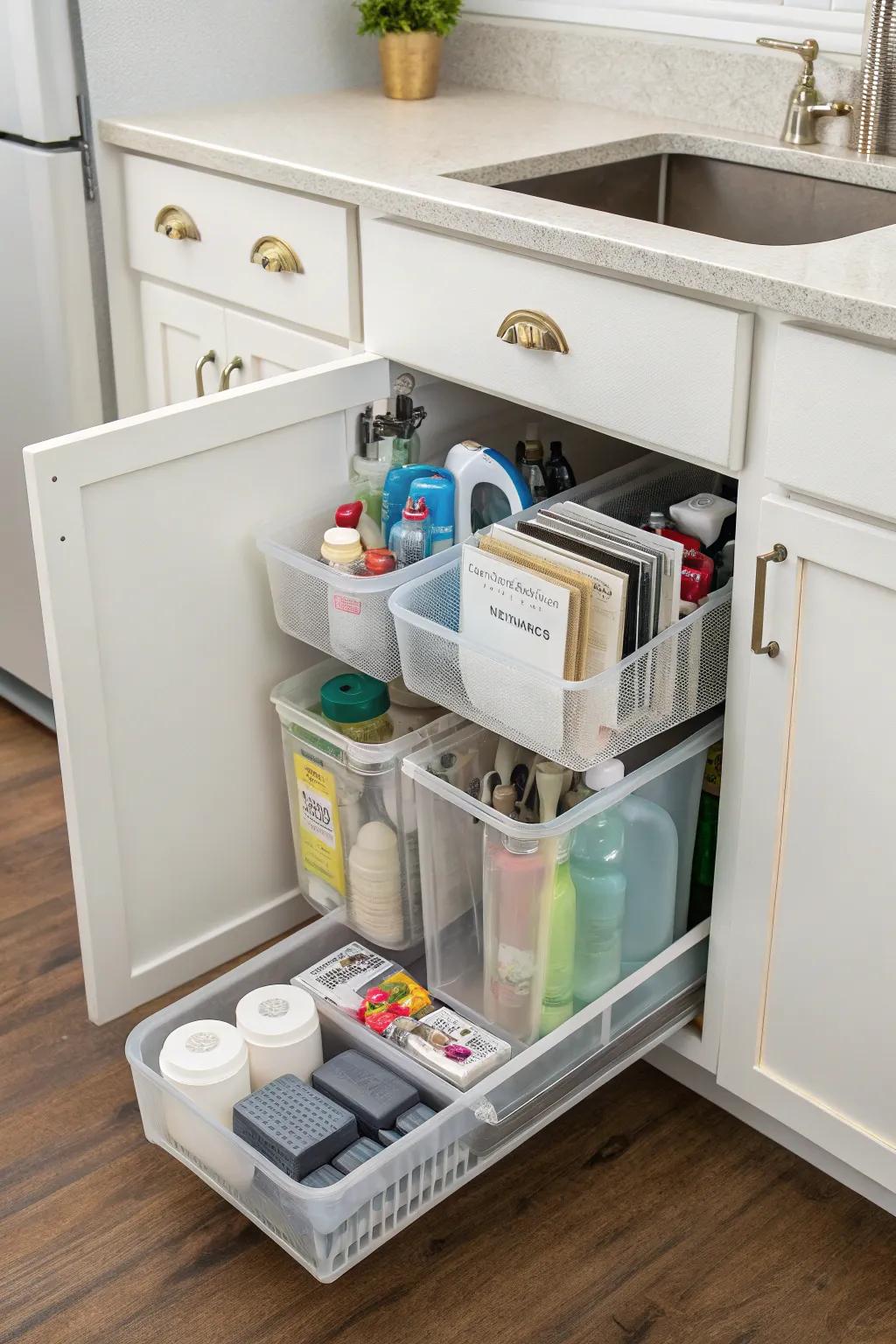 Customizable organizers adapt to your unique storage needs.