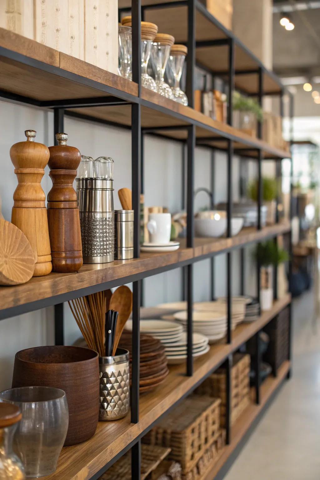 A mix of different materials brings depth and class