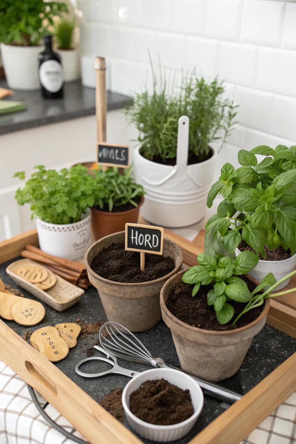 A DIY spice station offers guests a fragrant, lasting memory.