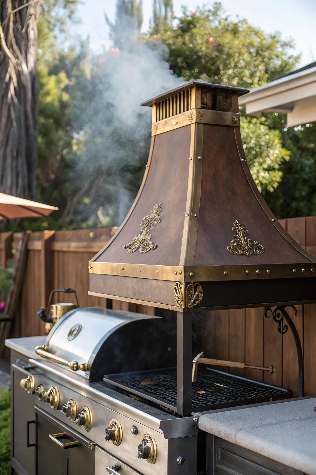 Vintage hoods introduce nostalgic charm to your grill area.