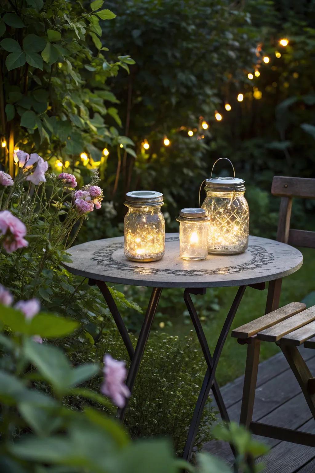 Charming solar firefly jars beautifully mimic nature's magical glimmer.