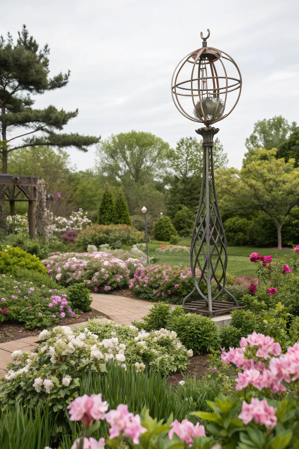 Artistic statues instill personality and intrigue into outdoor environments.