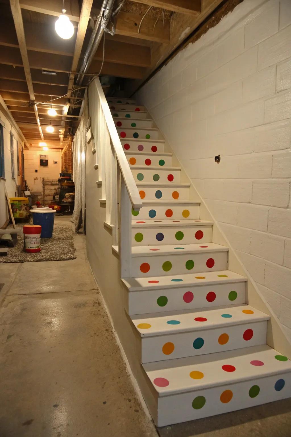 With playful circles on your steps, spread joy.