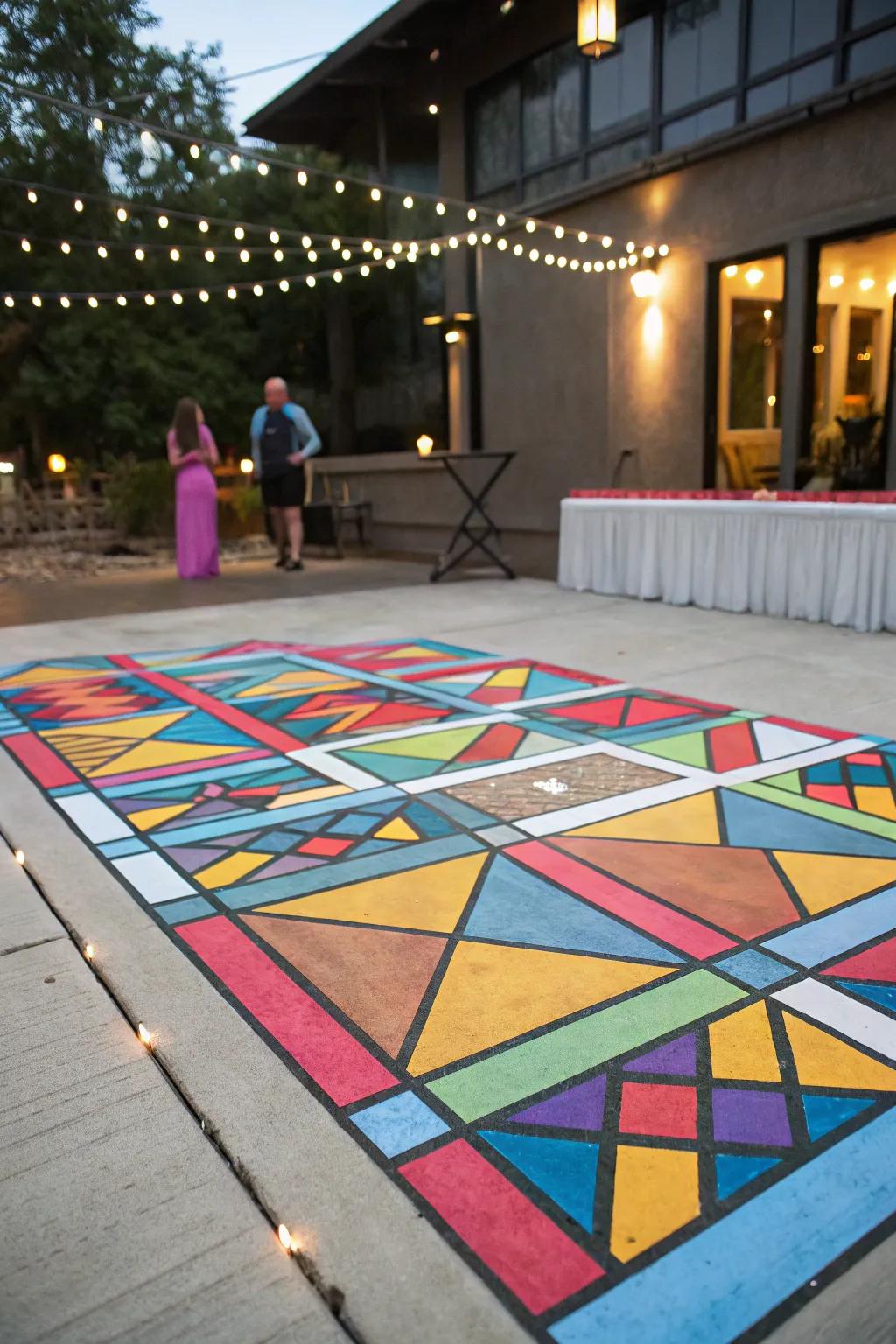A dancing area design injects enjoyment and enthusiasm into the patio.