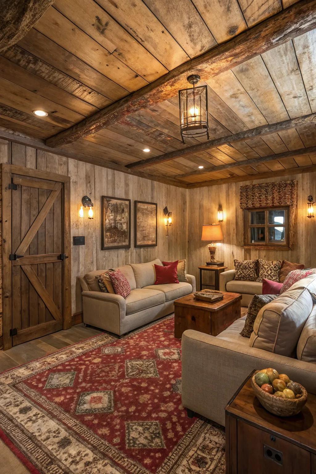 Weathered timber panels append countryside charm.