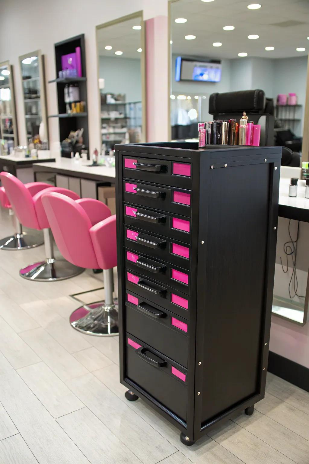 Stylish storage options that maintain organization.