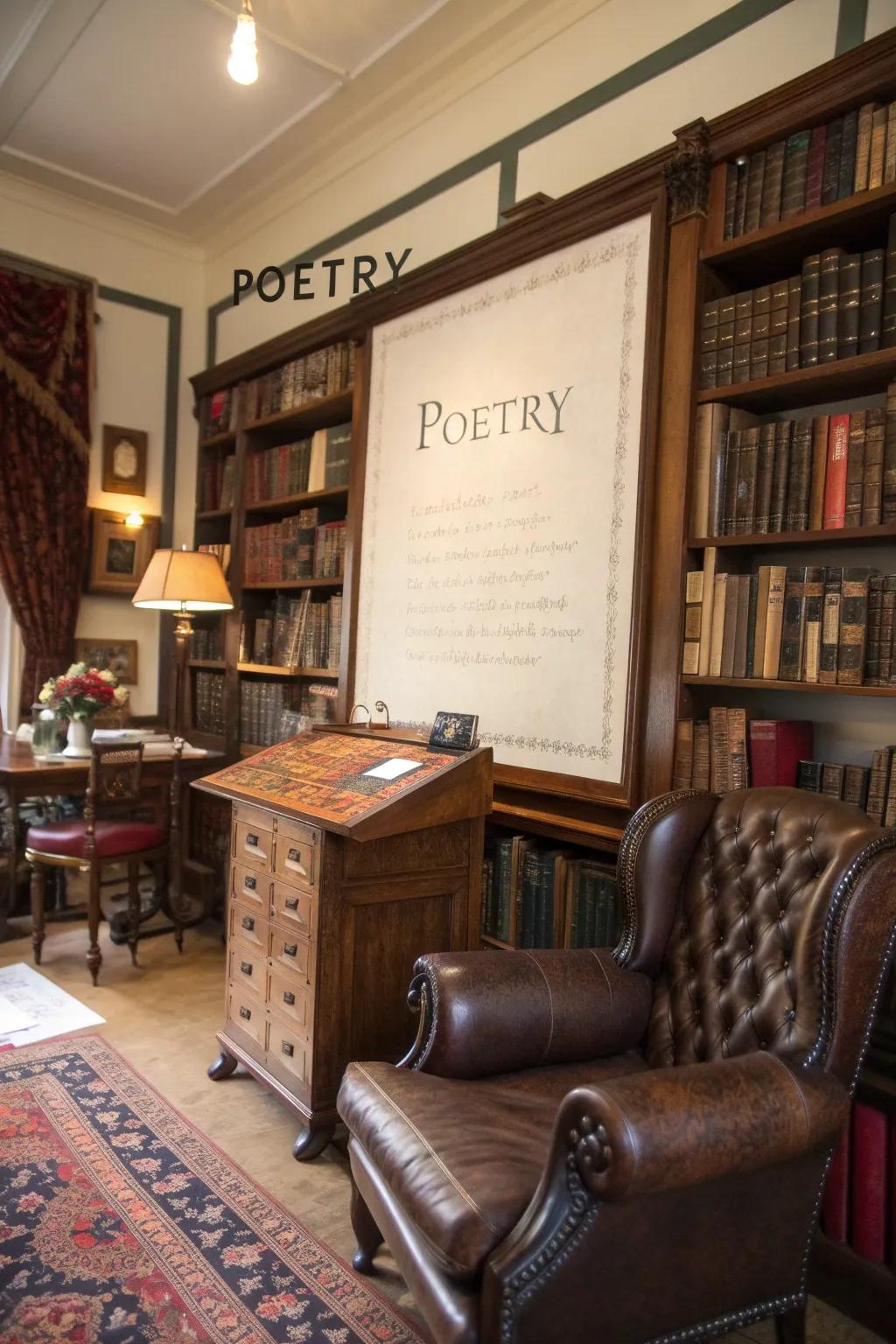 Revive the classics with a timeless verse board.