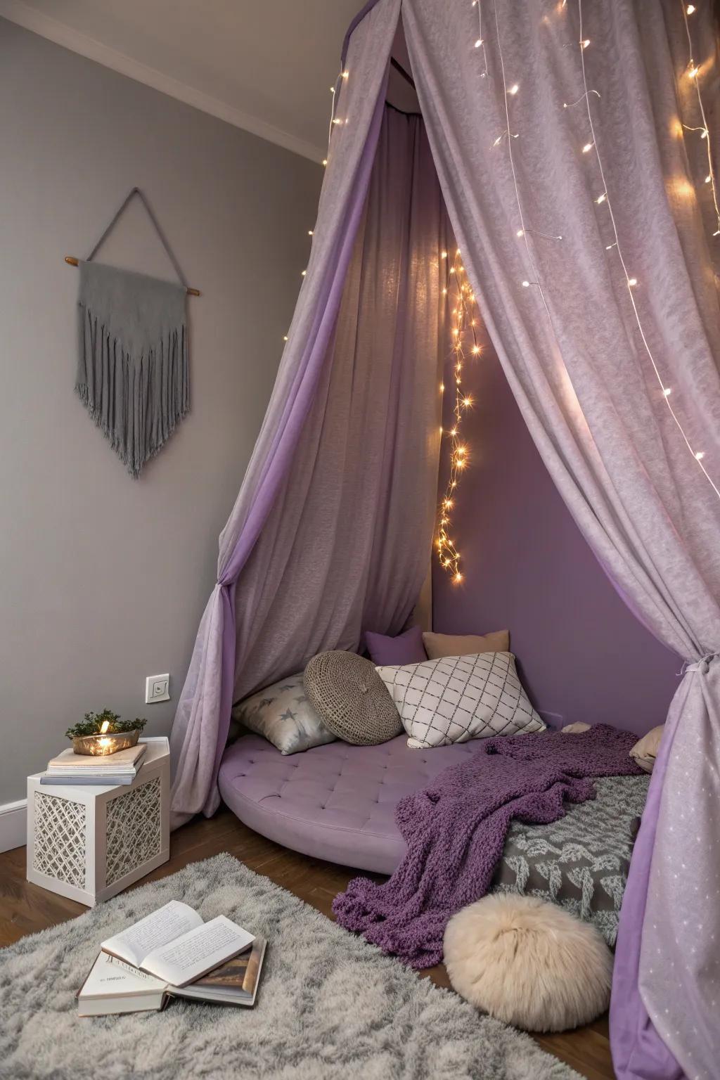 Flowing drapes add style and personal space, completing your bedroom's appearance.