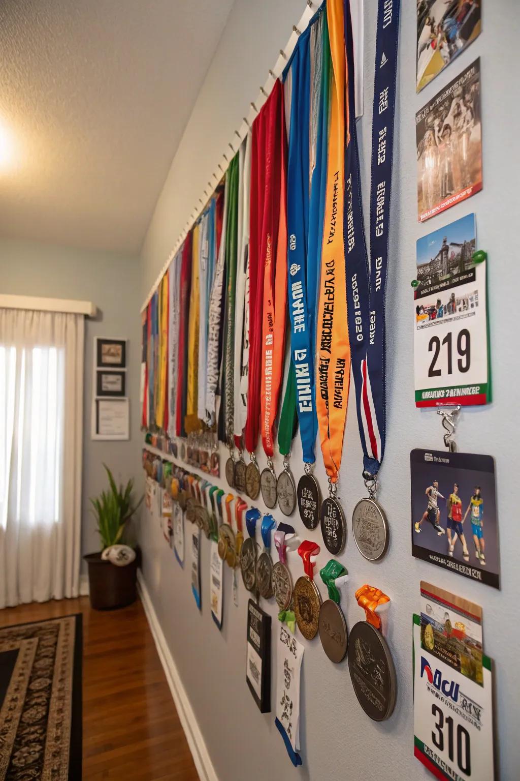 Medals and numbers as wall decor offer an immersive and artistic tribute to your achievements, turning your walls into a gallery of your success.
