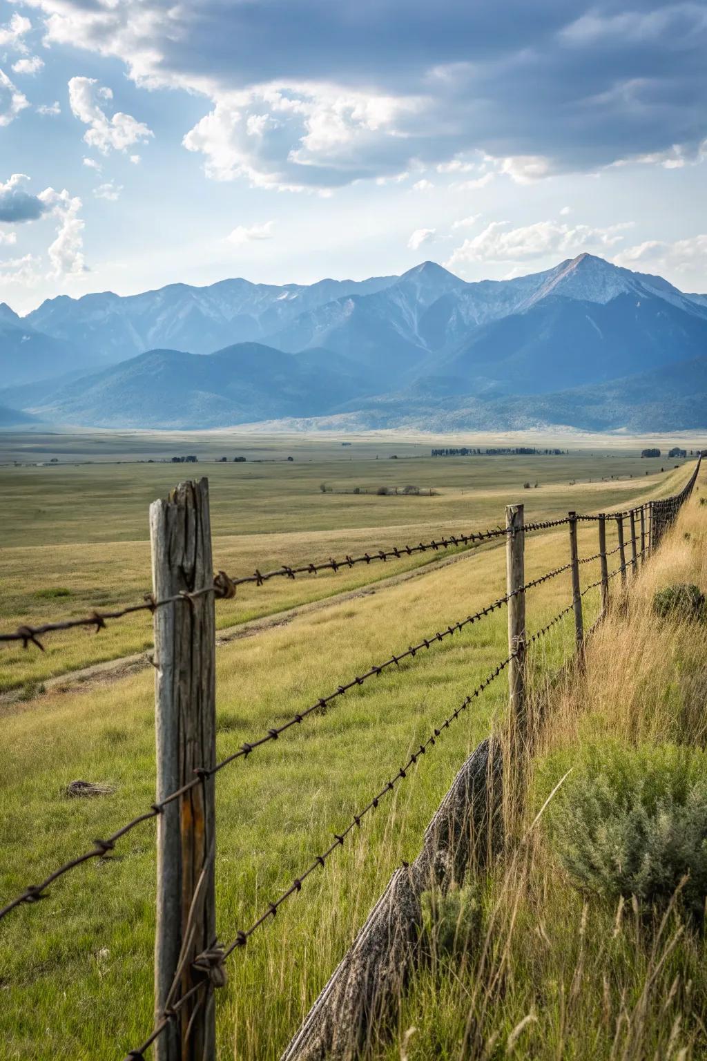 Sharp strand fencing offers security and tradition.