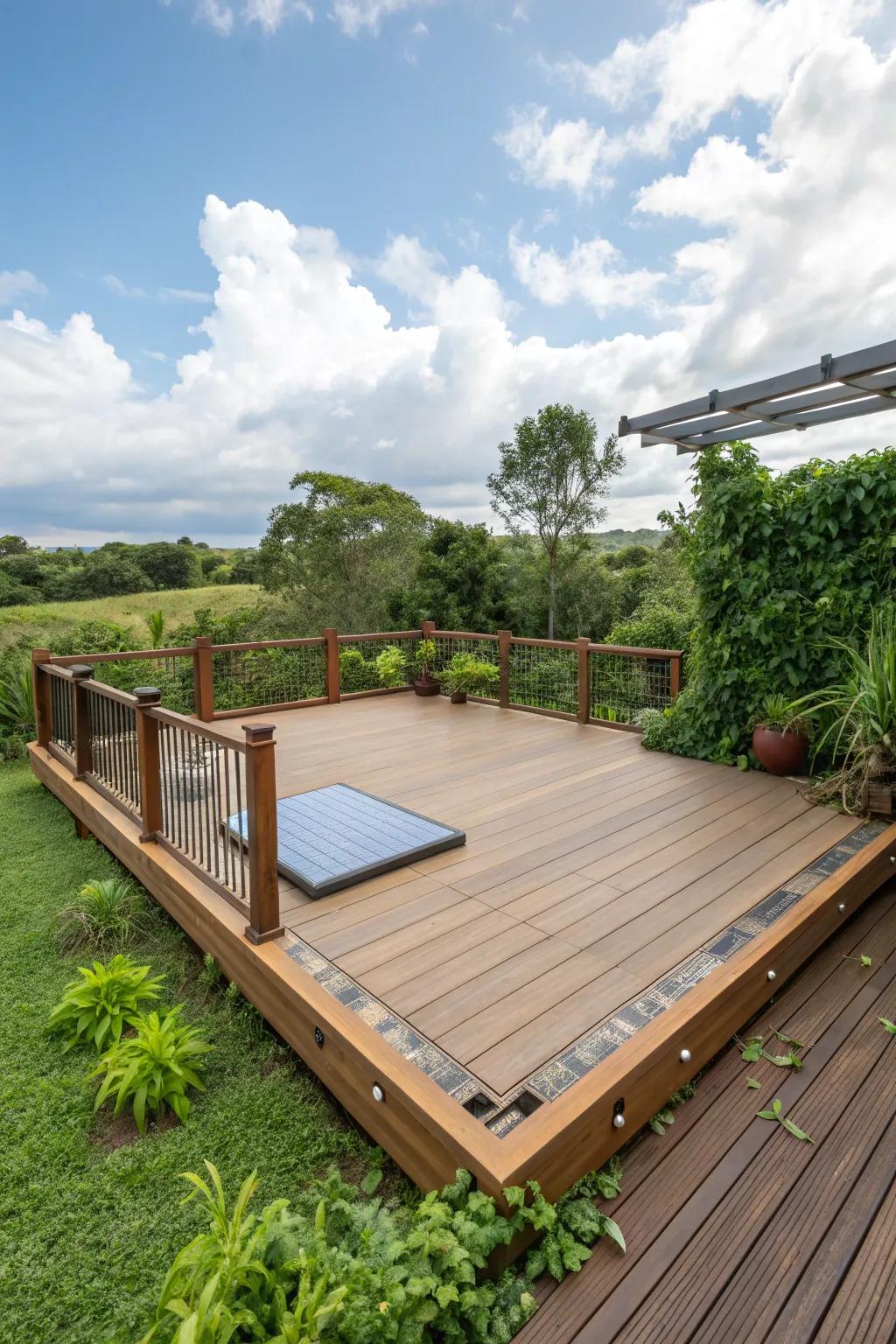 Opt for sustainability with eco-conscious veranda materials.