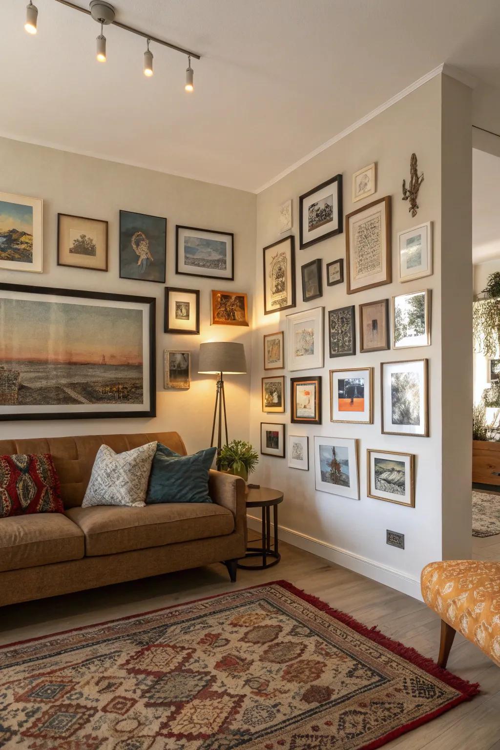 Themed walls add personality and enrich the area.