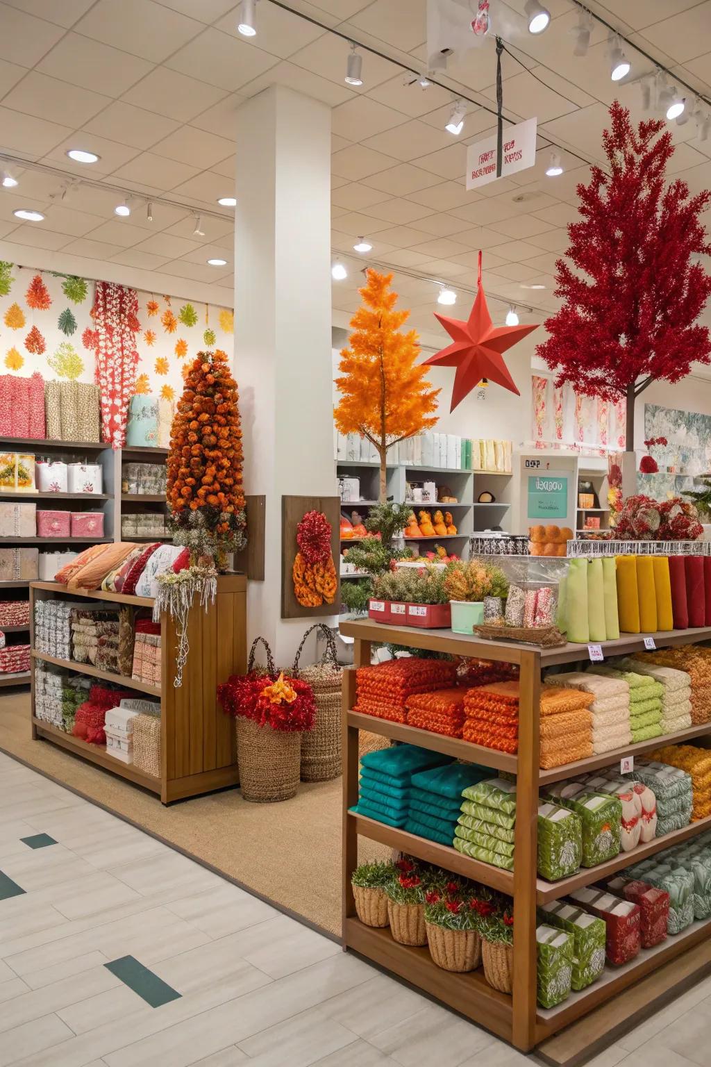 Seasonal ornamentation sustains retail areas' vibrancy and engagement.