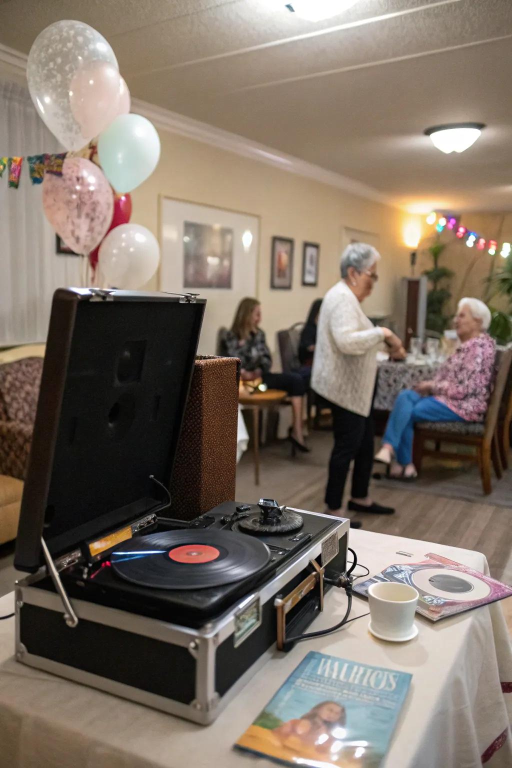 A themed music selection establishes the ideal party vibe.