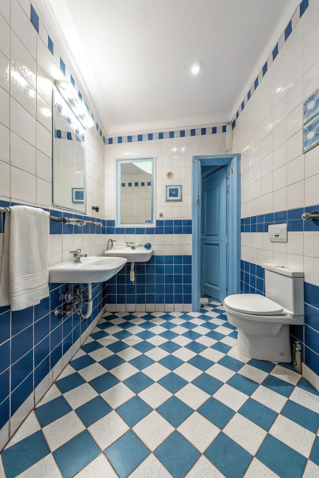 Unique floor patterns that add visual interest.