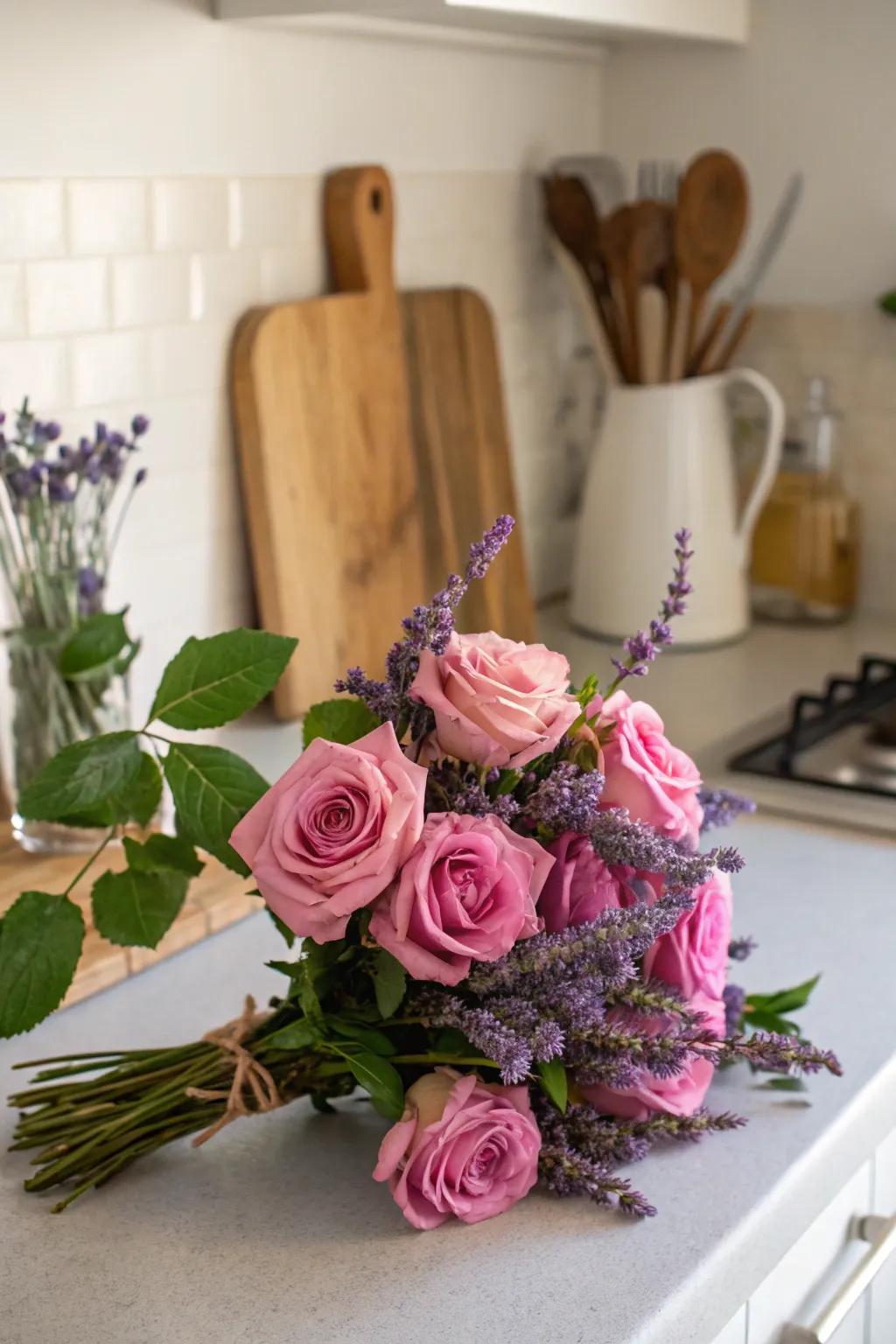 Aromatic delight featuring roses and lavender.