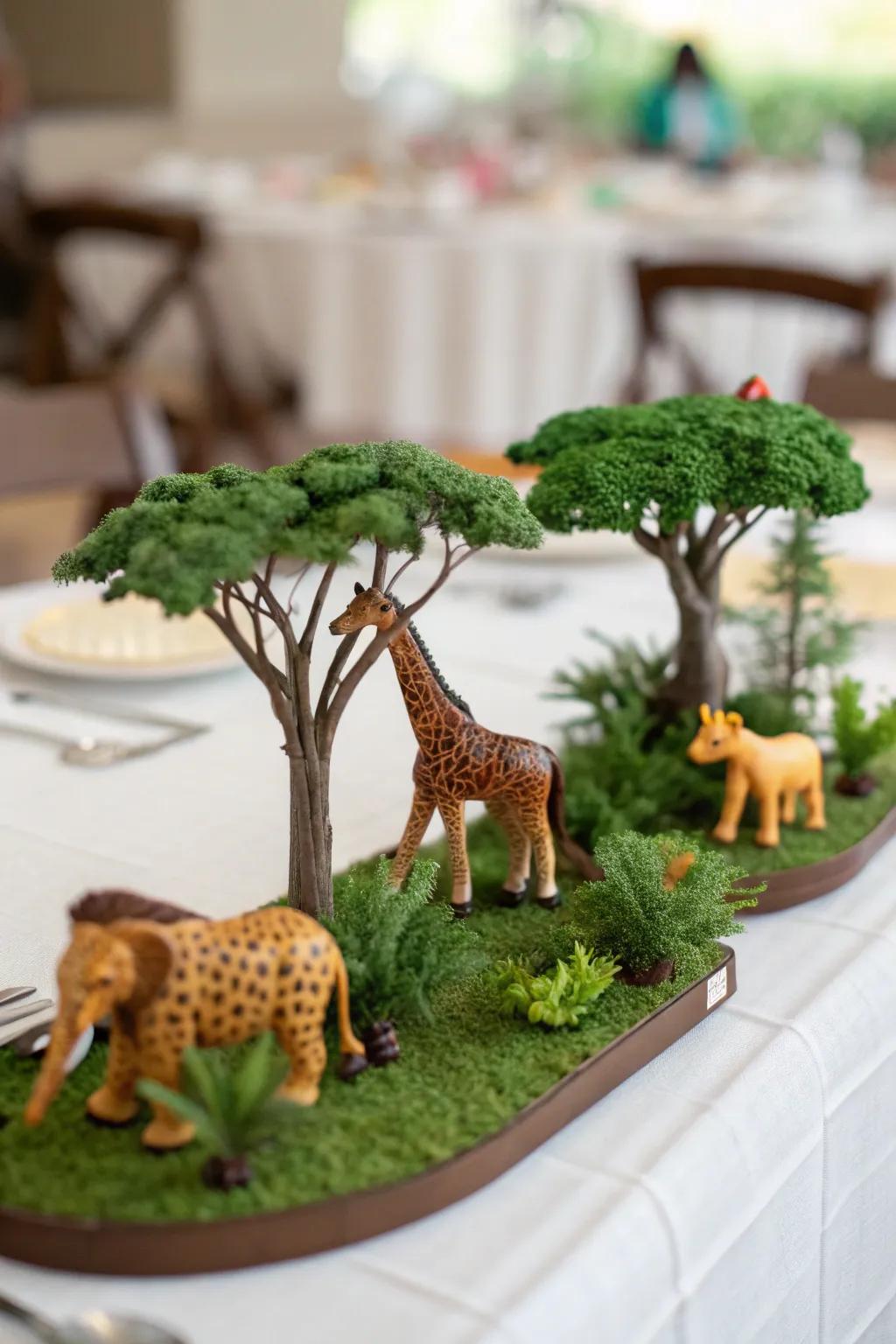 A handmade expedition display introduces creativity and amusement to the table.